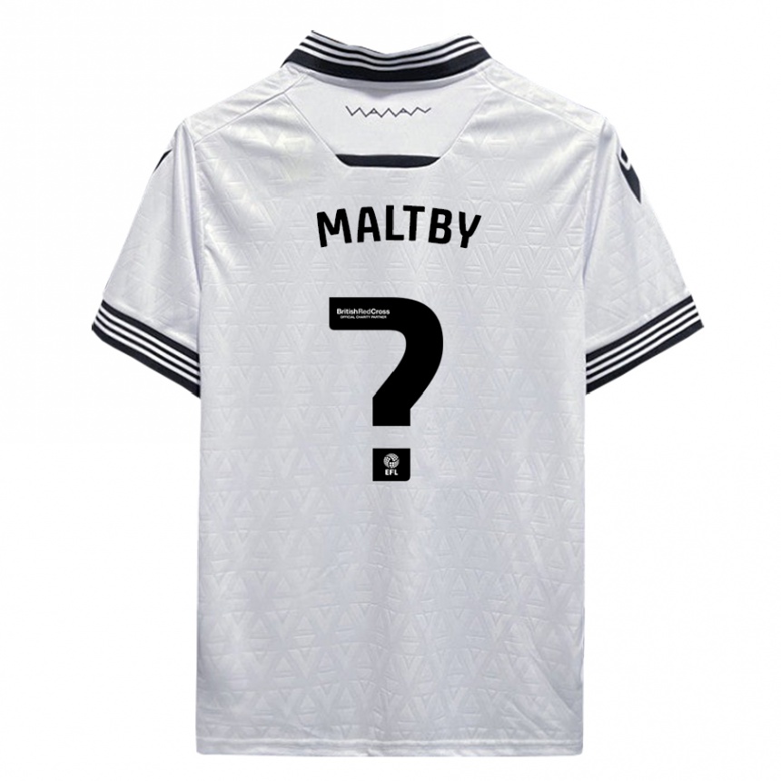 Kids Football Mackenzie Maltby #0 White Away Jersey 2023/24 T-Shirt