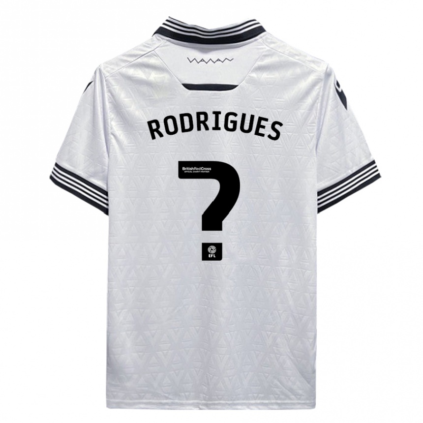 Kids Football Carlos Rodrigues #0 White Away Jersey 2023/24 T-Shirt