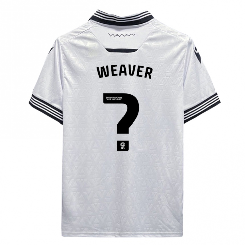 Kids Football Ernie Weaver #0 White Away Jersey 2023/24 T-Shirt