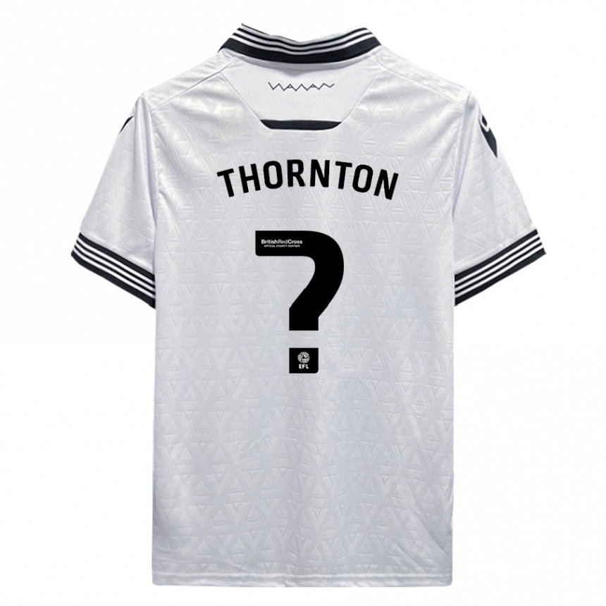 Kids Football Jarvis Thornton #0 White Away Jersey 2023/24 T-Shirt