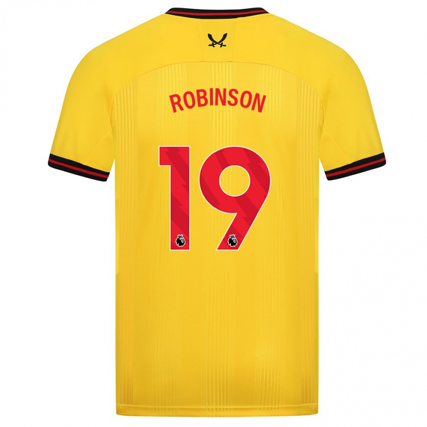 Kids Football Jack Robinson #19 Yellow Away Jersey 2023/24 T-Shirt