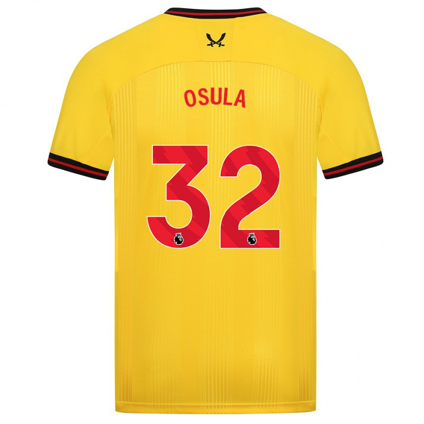 Kids Football William Osula #32 Yellow Away Jersey 2023/24 T-Shirt