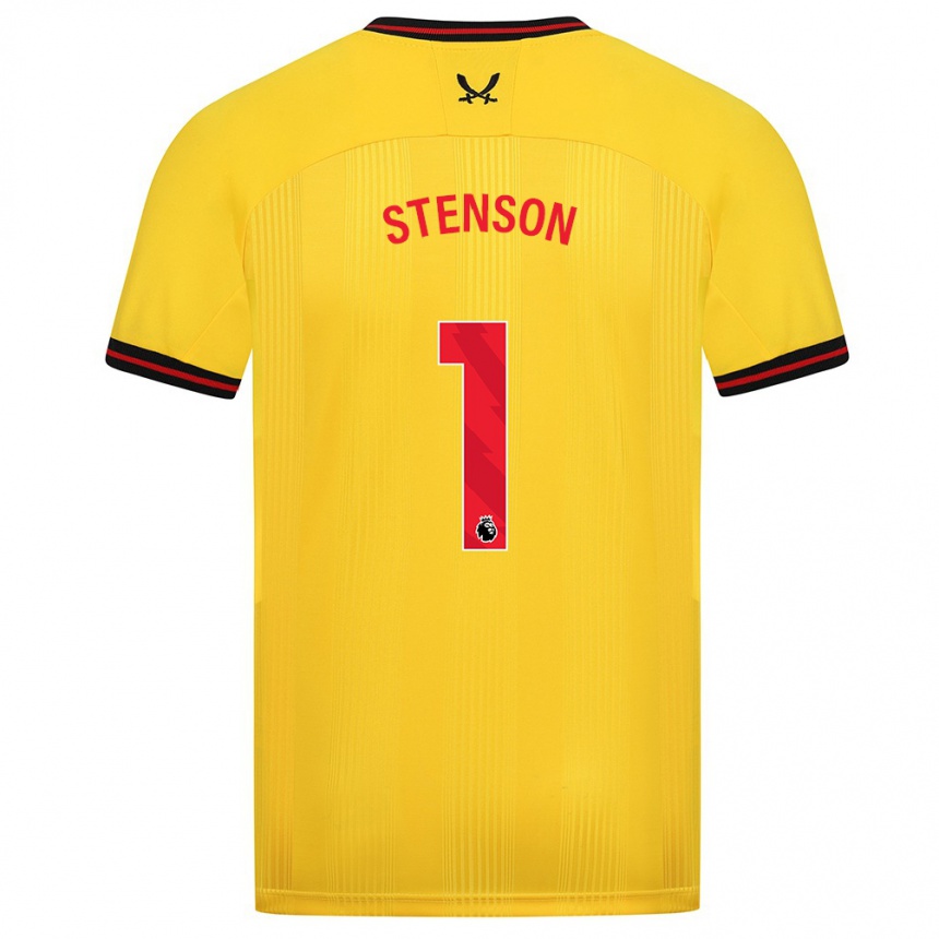 Kids Football Fran Stenson #1 Yellow Away Jersey 2023/24 T-Shirt