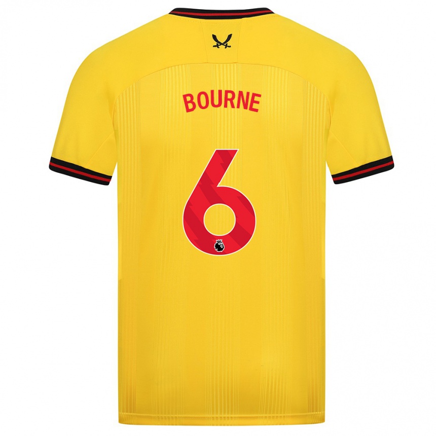 Kids Football Tara Bourne #6 Yellow Away Jersey 2023/24 T-Shirt