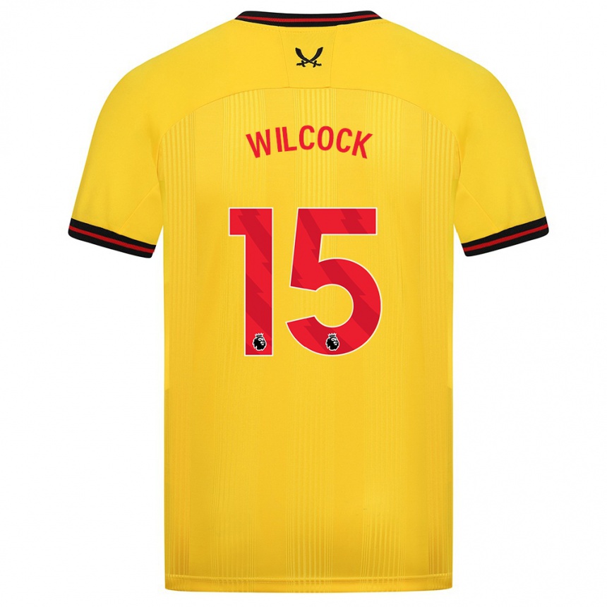 Kids Football Tamara Wilcock #15 Yellow Away Jersey 2023/24 T-Shirt