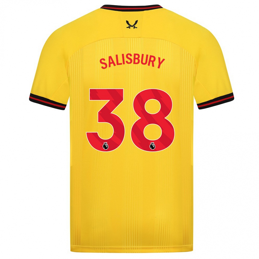 Kids Football Chloe Salisbury #38 Yellow Away Jersey 2023/24 T-Shirt