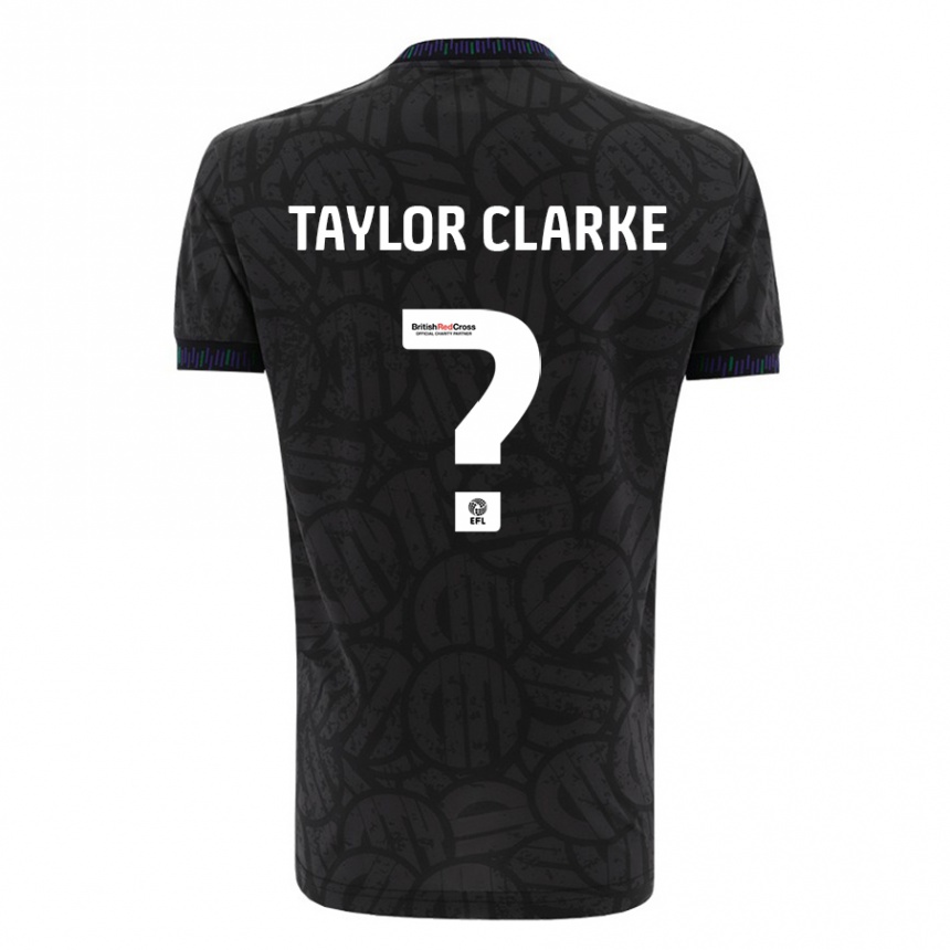 Kids Football Omar Taylor-Clarke #0 Black Away Jersey 2023/24 T-Shirt