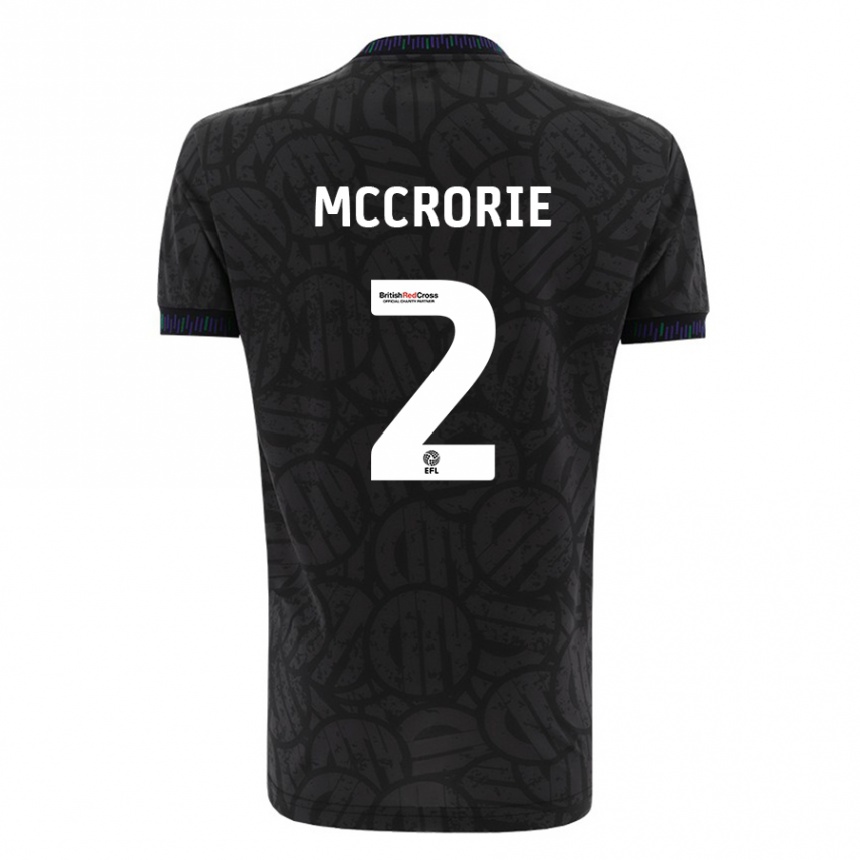 Kids Football Ross Mccrorie #2 Black Away Jersey 2023/24 T-Shirt