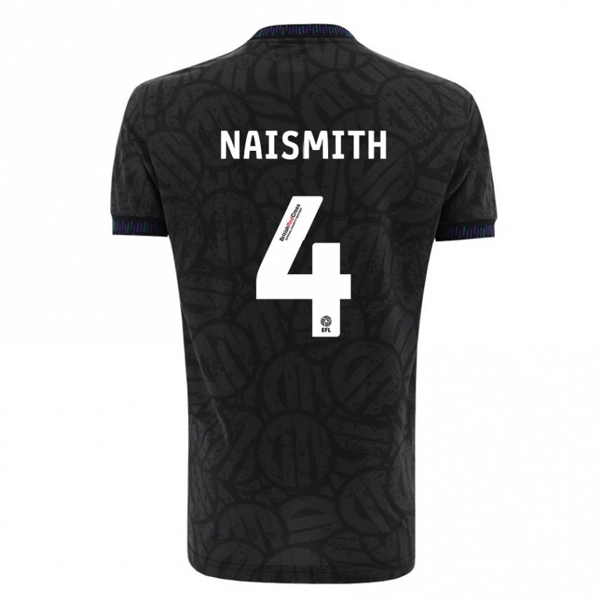 Kids Football Kal Naismith #4 Black Away Jersey 2023/24 T-Shirt