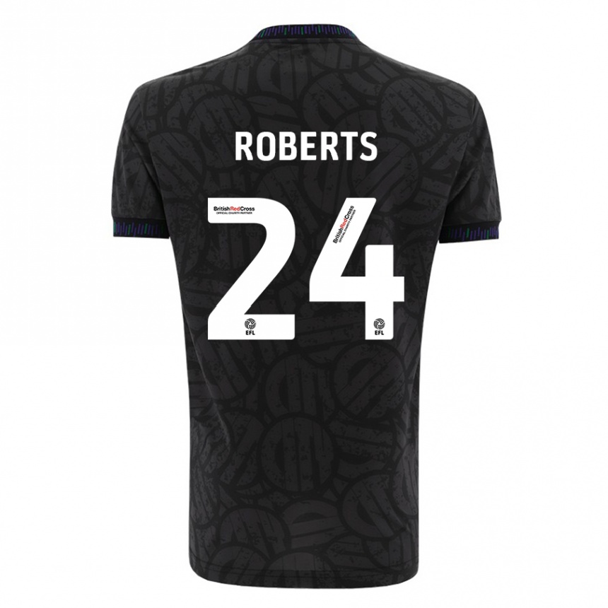 Kids Football Haydon Roberts #24 Black Away Jersey 2023/24 T-Shirt