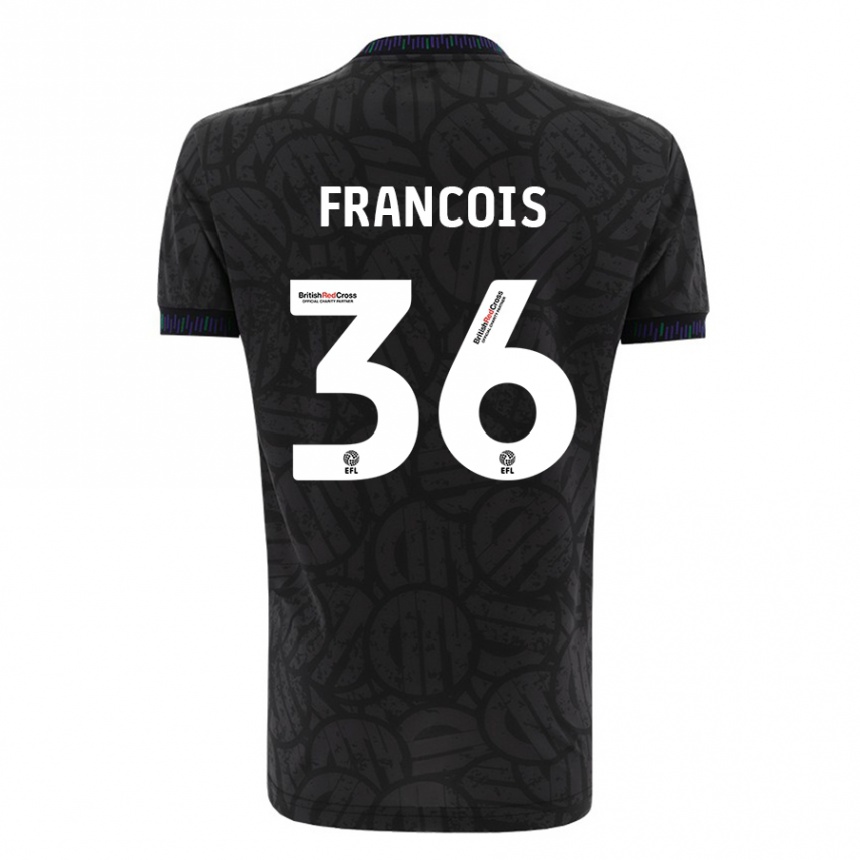 Kids Football Marlee Francois #36 Black Away Jersey 2023/24 T-Shirt