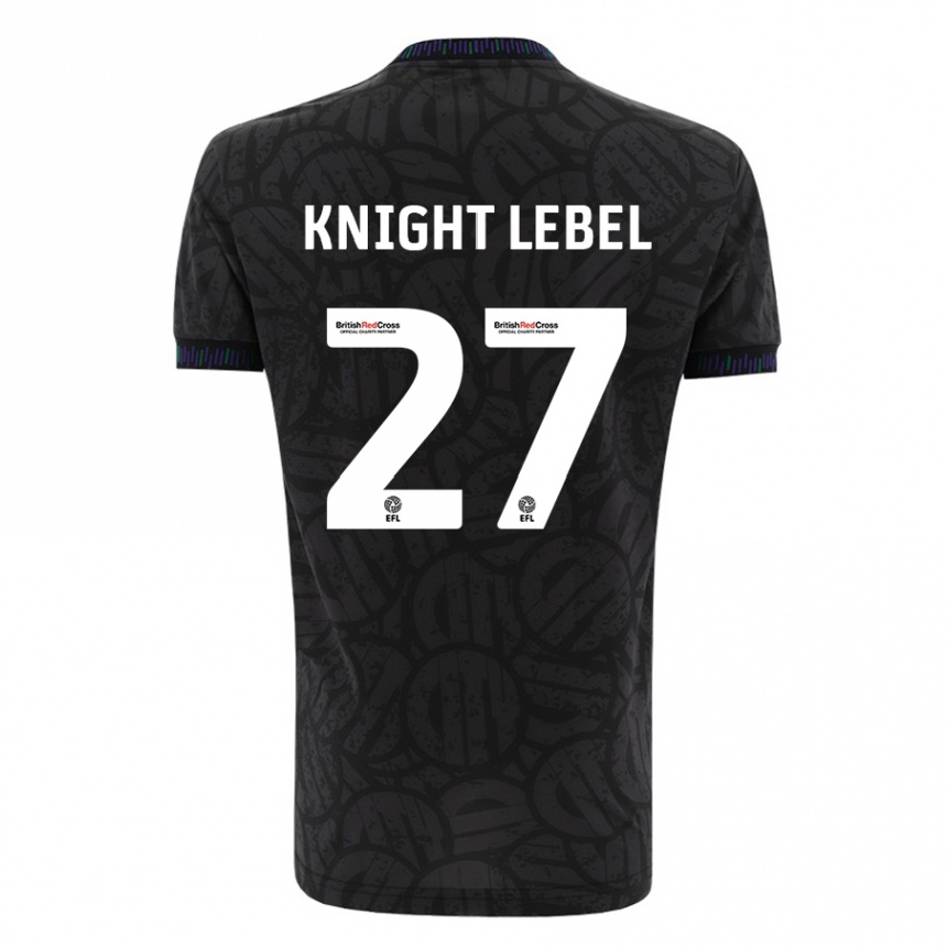 Kids Football Jamie Knight-Lebel #27 Black Away Jersey 2023/24 T-Shirt