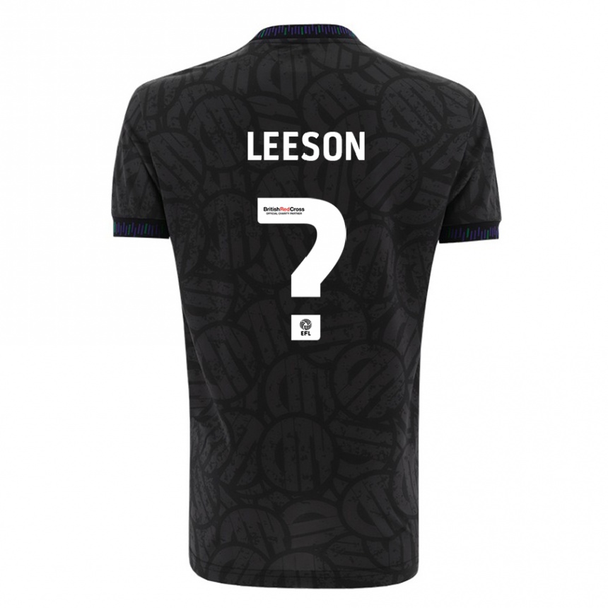 Kids Football Harry Leeson #0 Black Away Jersey 2023/24 T-Shirt