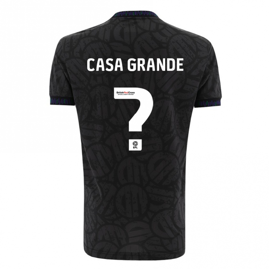 Kids Football Josey Casa-Grande #0 Black Away Jersey 2023/24 T-Shirt