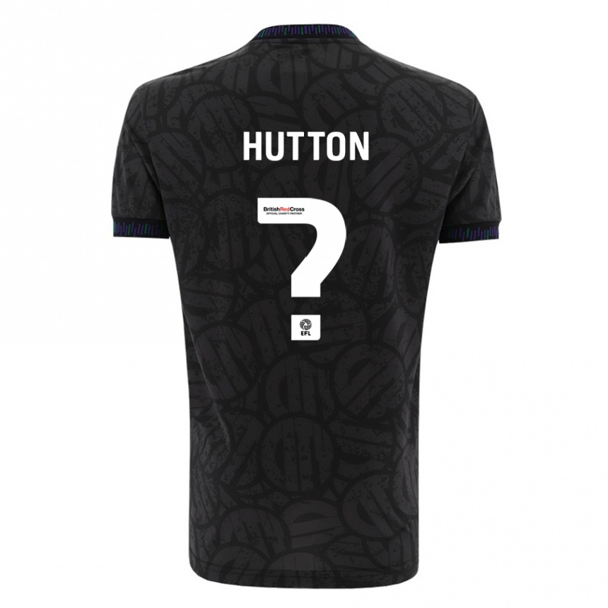 Kids Football Callum Hutton #0 Black Away Jersey 2023/24 T-Shirt