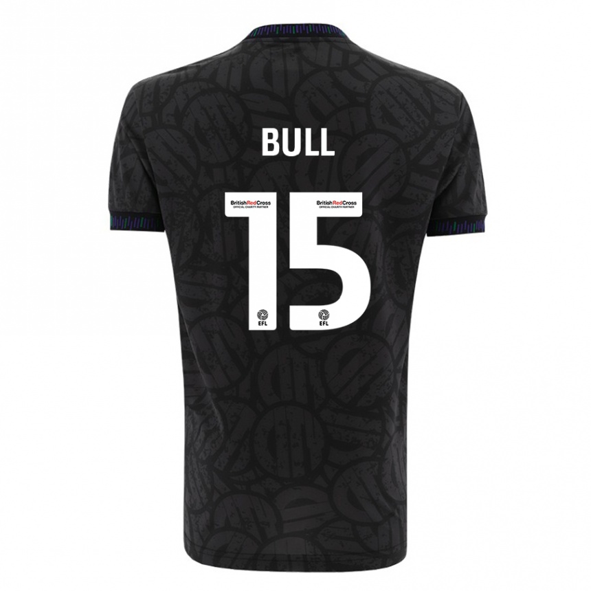 Kids Football Jasmine Bull #15 Black Away Jersey 2023/24 T-Shirt