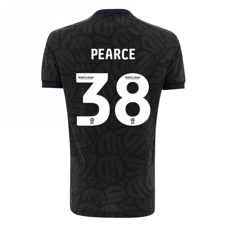 Kids Football Manon Pearce #38 Black Away Jersey 2023/24 T-Shirt