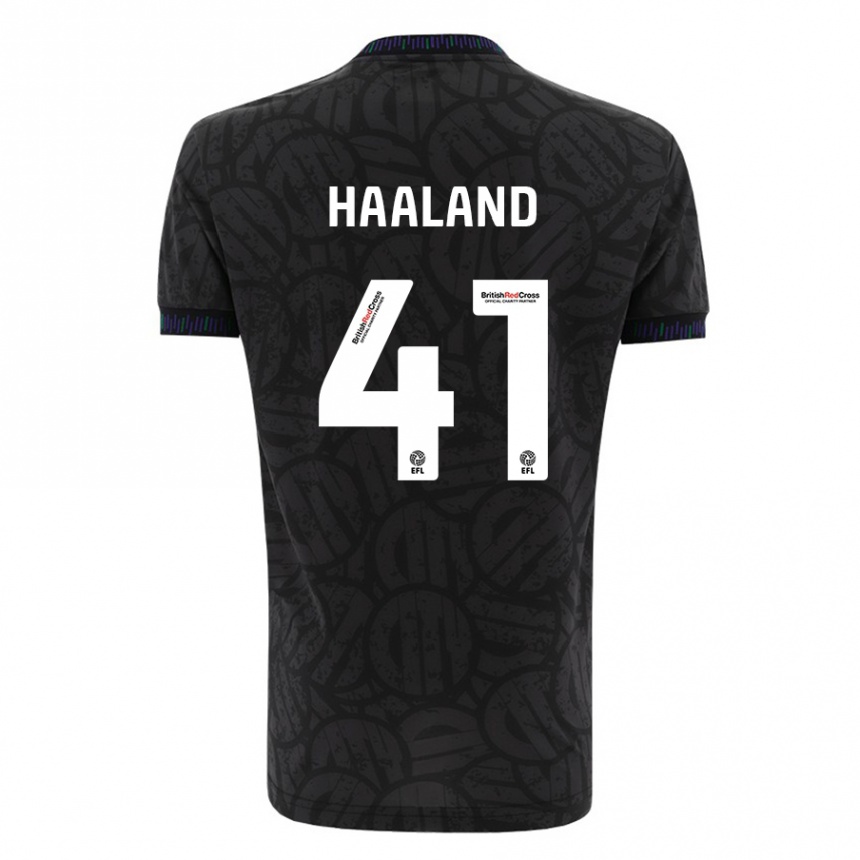 Kids Football Benedicte Haaland #41 Black Away Jersey 2023/24 T-Shirt