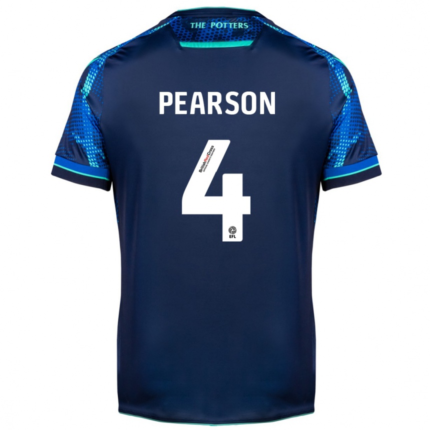 Kids Football Ben Pearson #4 Navy Away Jersey 2023/24 T-Shirt