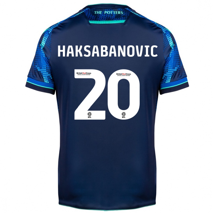 Kids Football Sead Hakšabanović #20 Navy Away Jersey 2023/24 T-Shirt