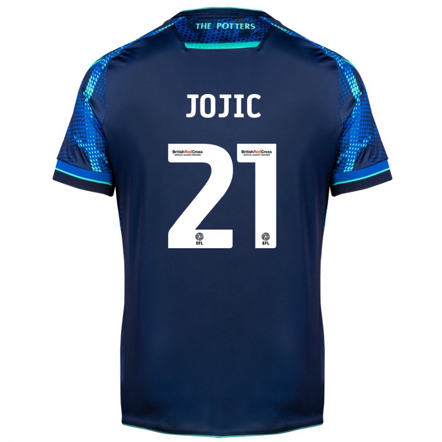 Kids Football Nikola Jojic #21 Navy Away Jersey 2023/24 T-Shirt