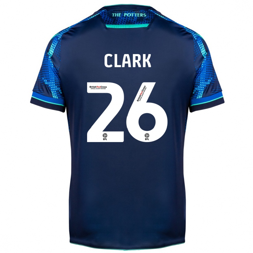 Kids Football Ciaran Clark #26 Navy Away Jersey 2023/24 T-Shirt