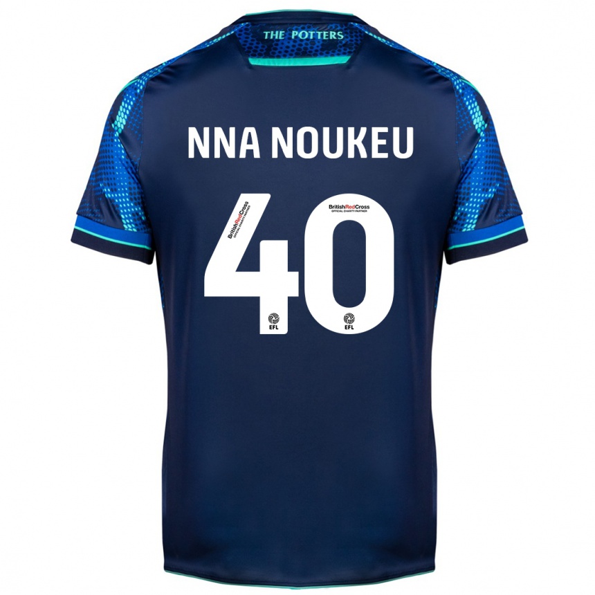 Kids Football Blondy Nna Noukeu #40 Navy Away Jersey 2023/24 T-Shirt