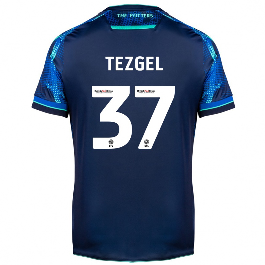 Kids Football Emre Tezgel #37 Navy Away Jersey 2023/24 T-Shirt