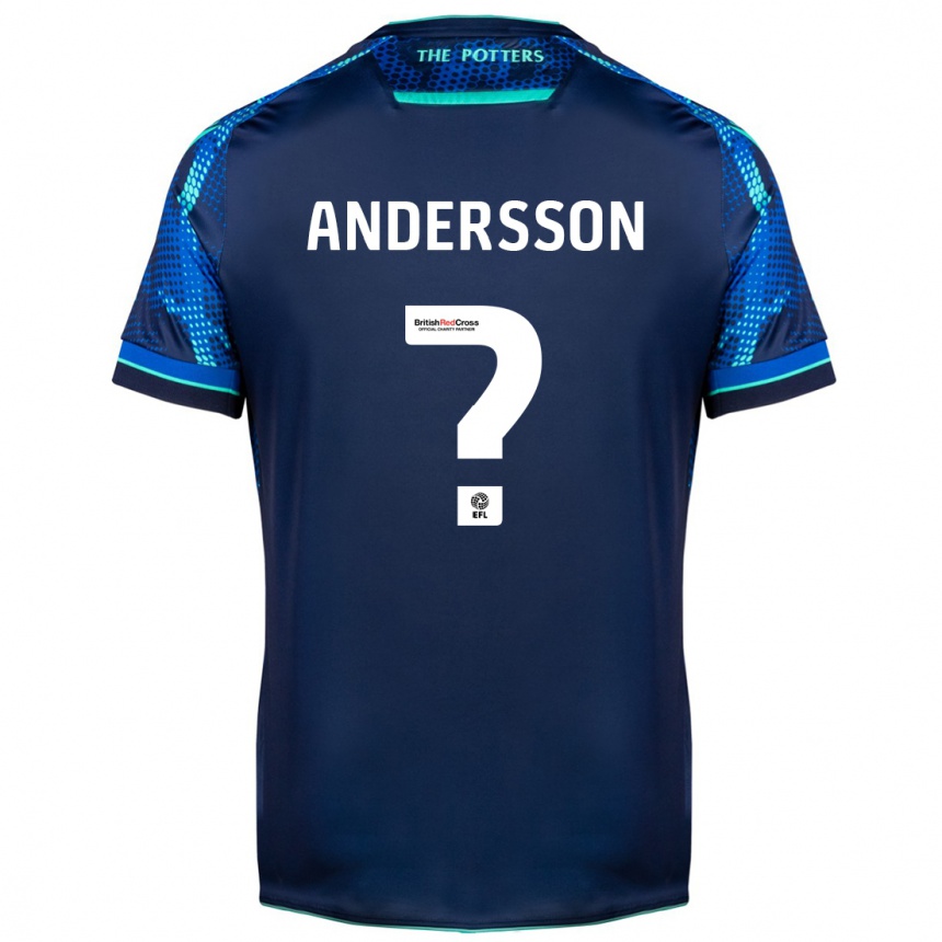 Kids Football Edwin Andersson #0 Navy Away Jersey 2023/24 T-Shirt