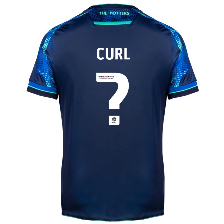 Kids Football Tom Curl #0 Navy Away Jersey 2023/24 T-Shirt