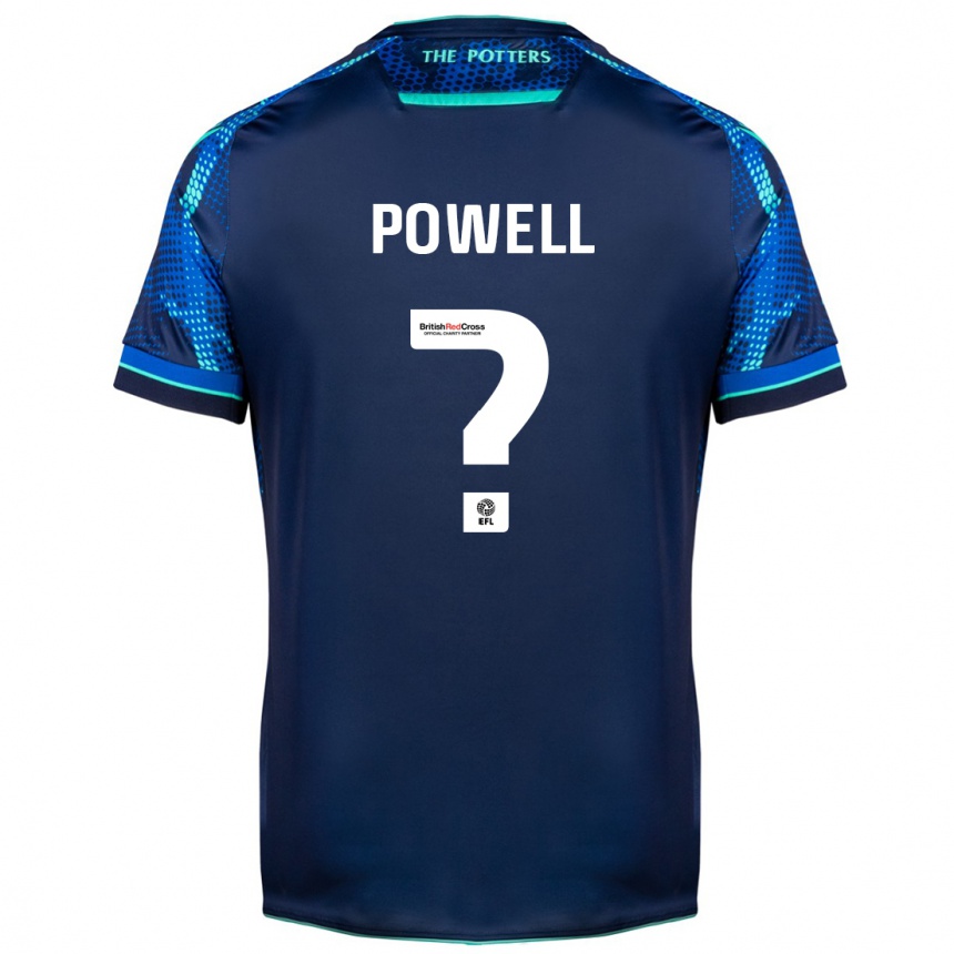 Kids Football Owen Powell #0 Navy Away Jersey 2023/24 T-Shirt