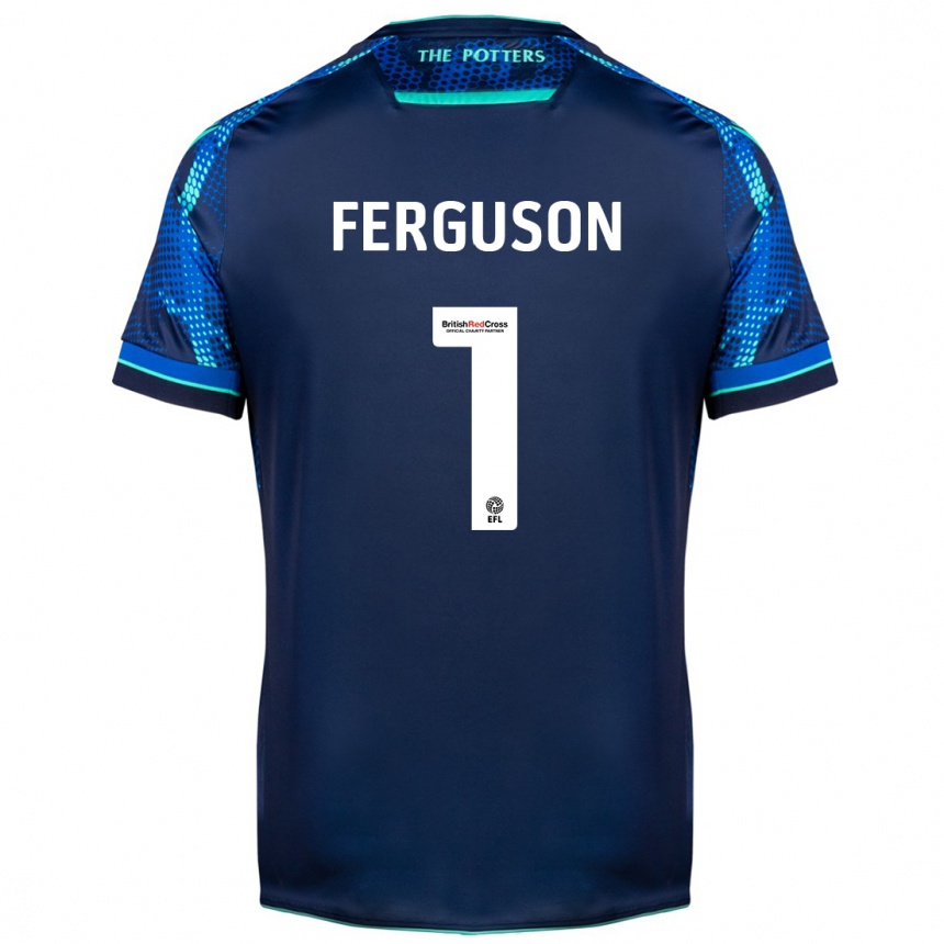 Kids Football Georgie Ferguson #1 Navy Away Jersey 2023/24 T-Shirt