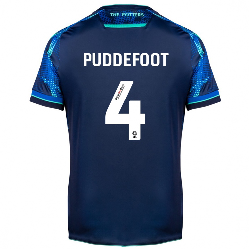 Kids Football Danielle Puddefoot #4 Navy Away Jersey 2023/24 T-Shirt