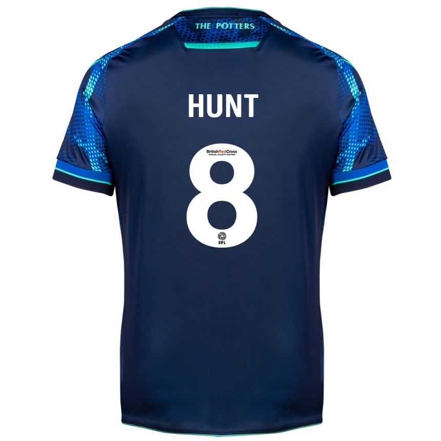 Kids Football Abby Hunt #8 Navy Away Jersey 2023/24 T-Shirt