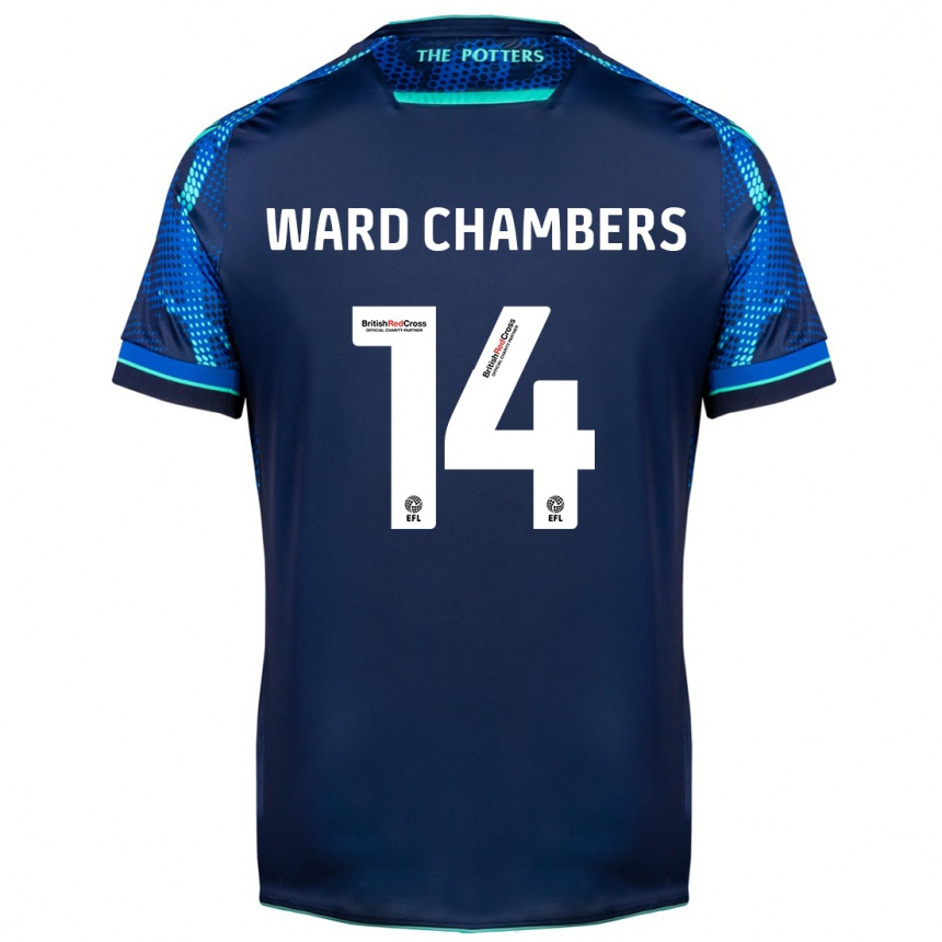 Kids Football Courtnay Ward-Chambers #14 Navy Away Jersey 2023/24 T-Shirt