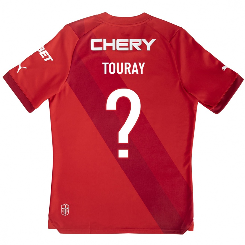 Kids Football Ousman Touray #0 Red Away Jersey 2023/24 T-Shirt