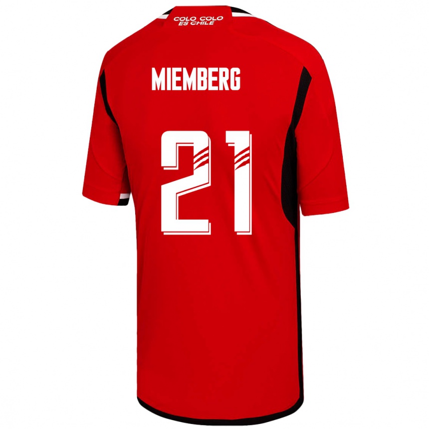Kids Football Erick Wiemberg #21 Red Away Jersey 2023/24 T-Shirt