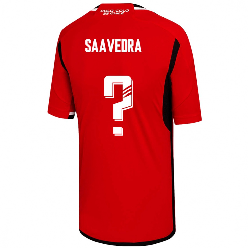 Kids Football Danilo Saavedra #0 Red Away Jersey 2023/24 T-Shirt
