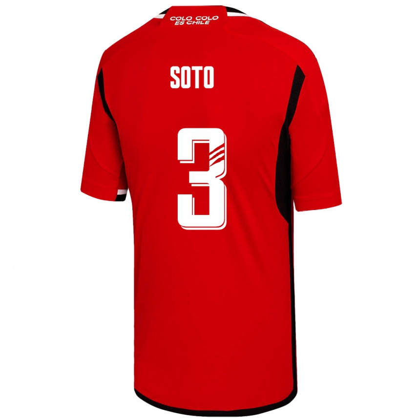 Kids Football Rocío Soto #3 Red Away Jersey 2023/24 T-Shirt