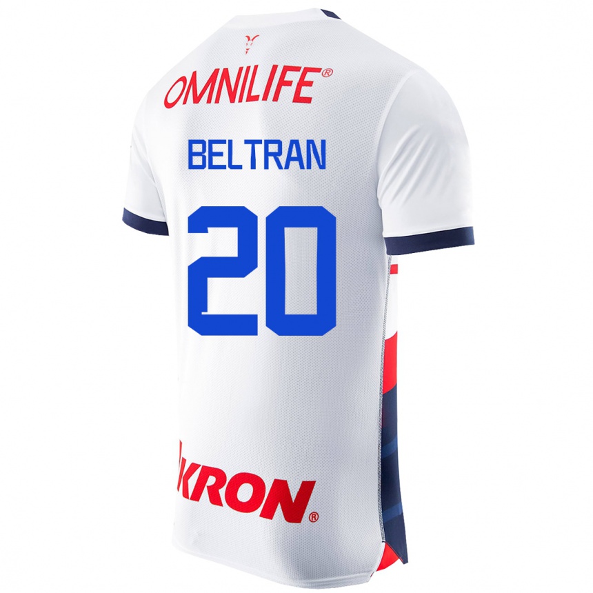 Kids Football Fernando Beltrán #20 White Away Jersey 2023/24 T-Shirt