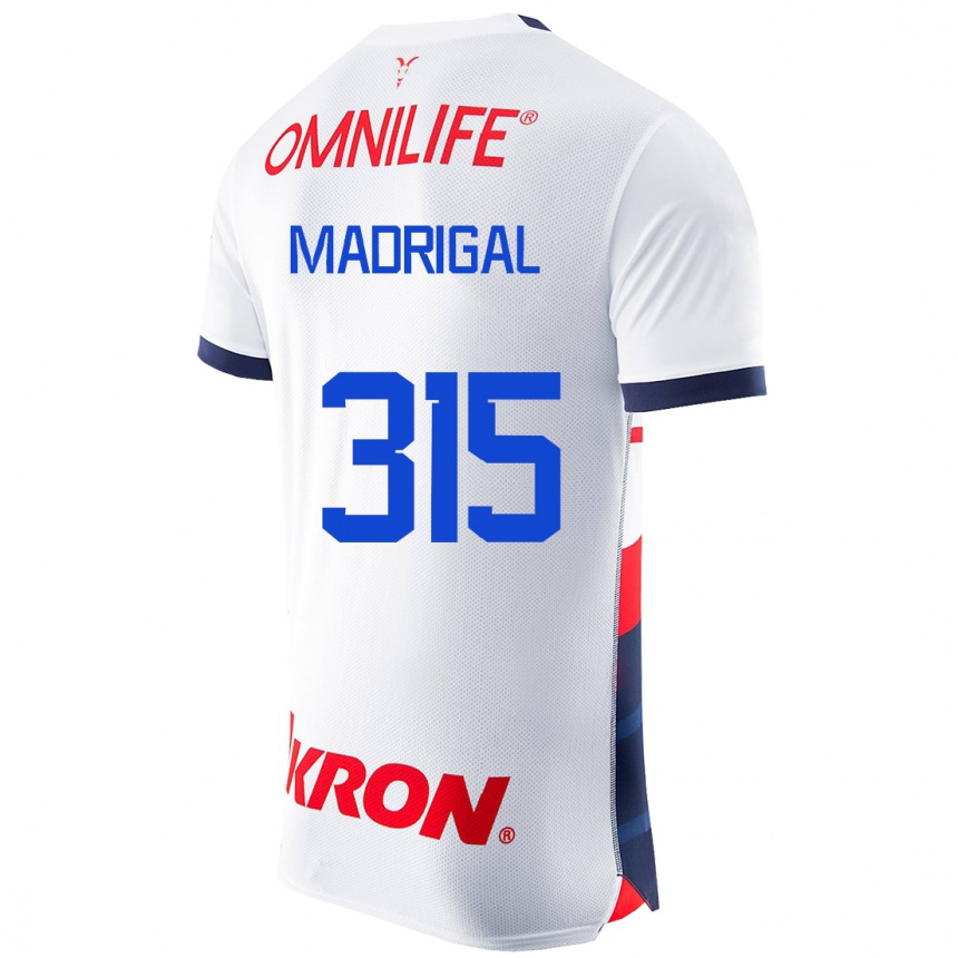 Kids Football David Madrigal #315 White Away Jersey 2023/24 T-Shirt