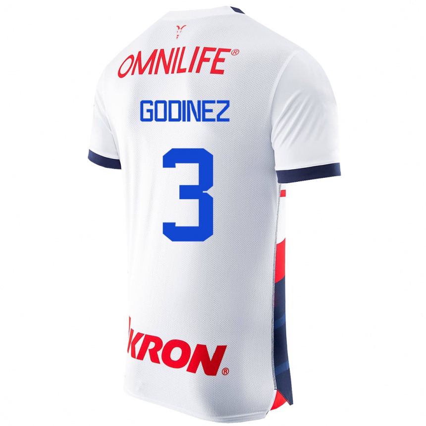Kids Football Damaris Godínez #3 White Away Jersey 2023/24 T-Shirt