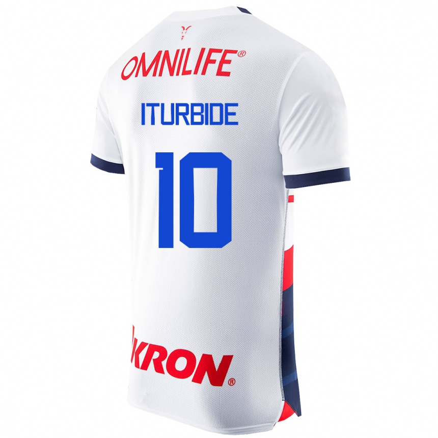 Kids Football Adriana Iturbide #10 White Away Jersey 2023/24 T-Shirt