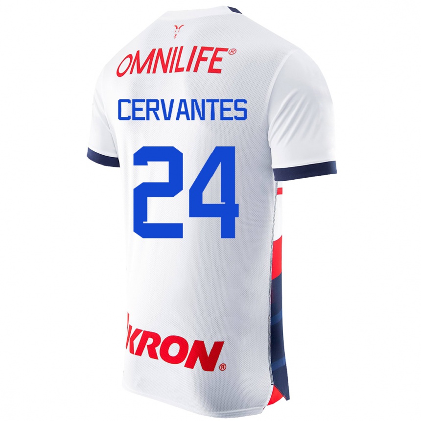 Kids Football Alicia Cervantes #24 White Away Jersey 2023/24 T-Shirt