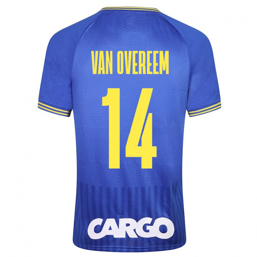 Kids Football Joris Van Overeem #14 Blue Away Jersey 2023/24 T-Shirt