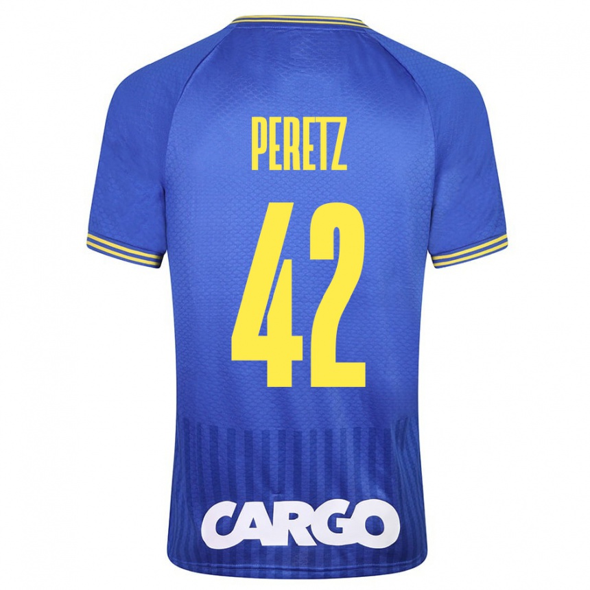 Kids Football Dor Peretz #42 Blue Away Jersey 2023/24 T-Shirt