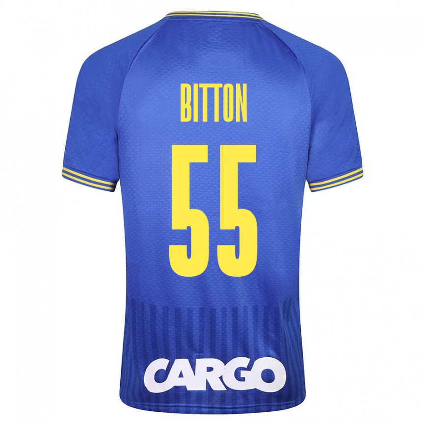 Kids Football Nir Bitton #55 Blue Away Jersey 2023/24 T-Shirt