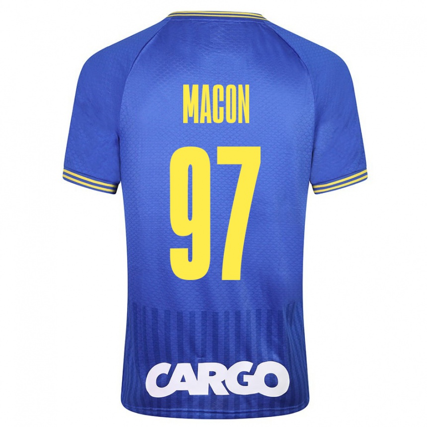 Kids Football Yvann Maçon #97 Blue Away Jersey 2023/24 T-Shirt