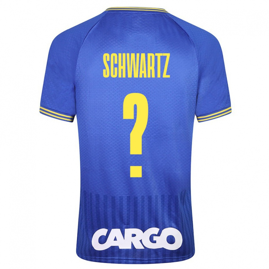 Kids Football Noam Schwartz #0 Blue Away Jersey 2023/24 T-Shirt