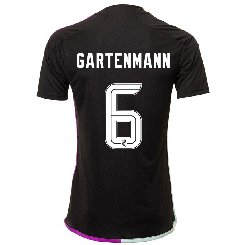 Kids Football Stefan Gartenmann #6 Black Away Jersey 2023/24 T-Shirt